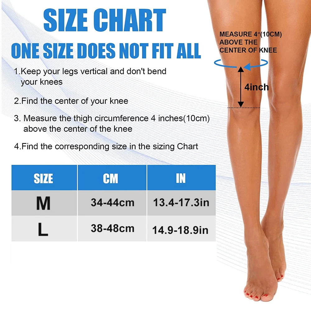 Knee Brace for Men Women, Compression Sleeve Support with Side Stabilizers, Lightweight & Breathable Support For Injury Recover