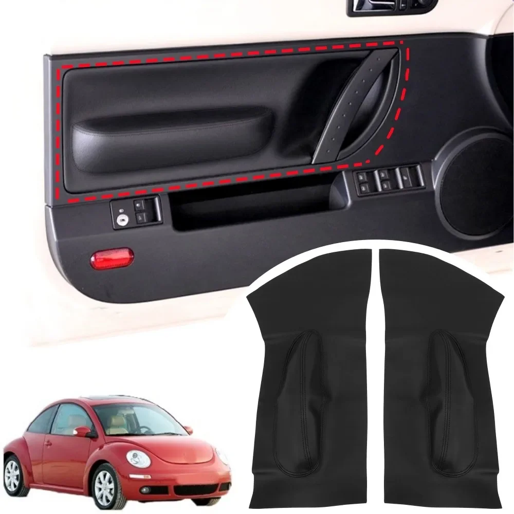 2 Stück Auto-Mikrofaser-Leder-Vordertür-Armlehnenverkleidung Innenverkleidung für VW Beetle 1998 1999 2000 2001 2002-2010 – Detail 3
