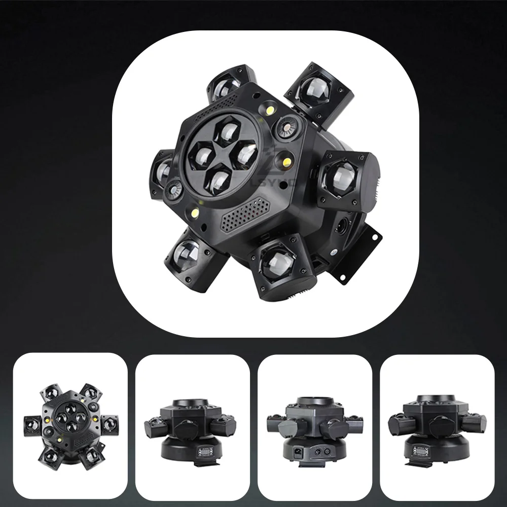 150W DJ Testa mobile Luce da discoteca Telecomando Luci da discoteca rotanti DMX512 Fascio LED Strobe Effetto scenico per eventi bar feste