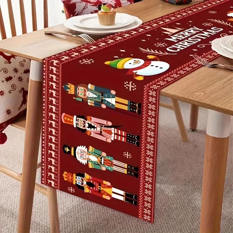 

Christmas Table Flag Table Runner Christmas Decorations Santa Claus For Home 2025 Xmas Navidad Noel Gifts New Year Tablecloth