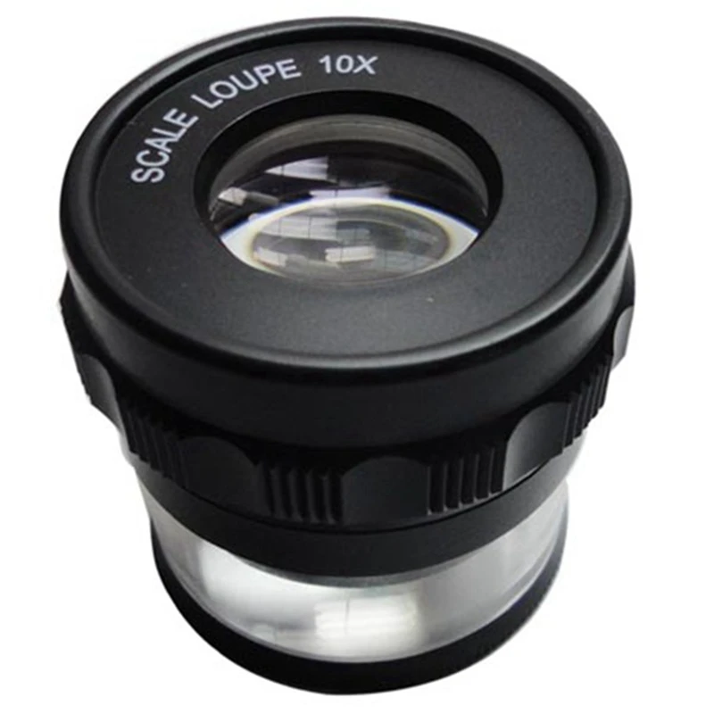 

Y67A 10X Stand Measuring Magnifier Scale Loupe Magnifying Glass 10X with Scaled Magnifier