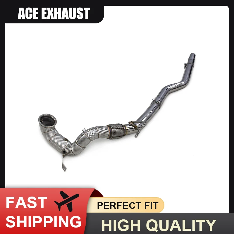 ACE Hochwertiges SUS304 Downpipe für VW/Volkswagen GOLF 8R GOLF 8 GTI MK8 R Performance Racing Auspuff Katalysator-Downpipe-Systeme