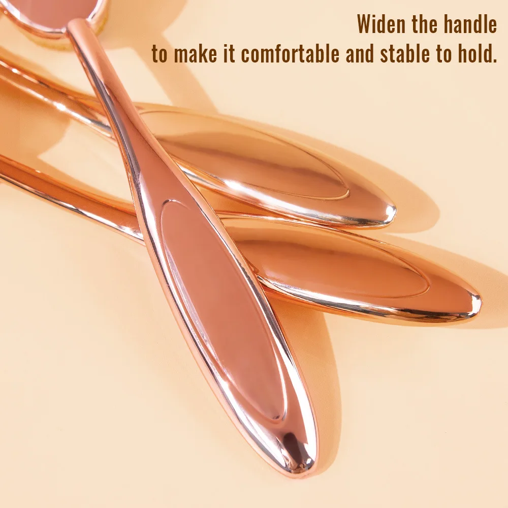 1개입 칫솔형 파운데이션 메이크업 브러쉬 휴대용 타원형 나일론 헤어 화장품 무결점 어플리케이터 리퀴드 크림 블렌딩 도구