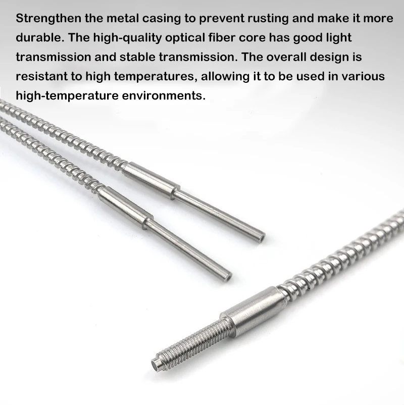 High temperature resistant glass fiber optic sensor probe M3M4M6 reflector right Angle temperature resistance 350 degrees can be