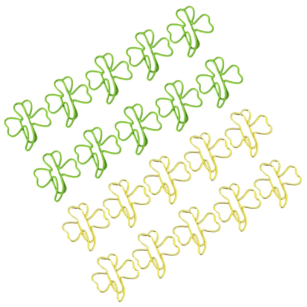 20 Pcs Lucky Paper Clip Student Stationery Bookmark Holder Mini Clips Jumbo Unique