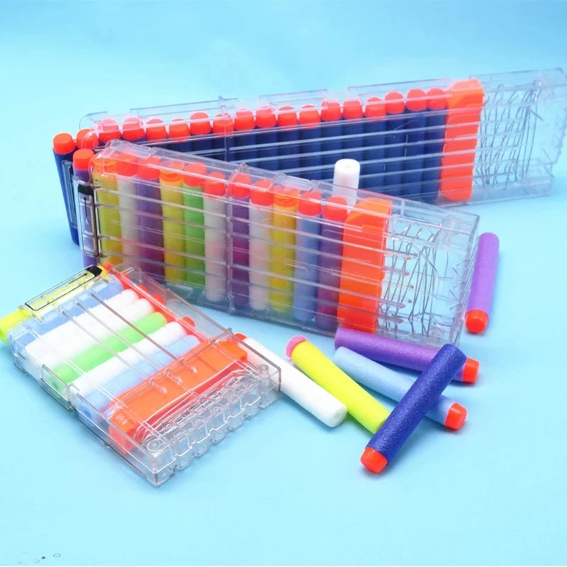Transparenter weißer Universal-Reload-Clip 6/12/18 Runden für Nerf Magazine Darts Ersatz Soft Bullet Toy Gun Zubehör