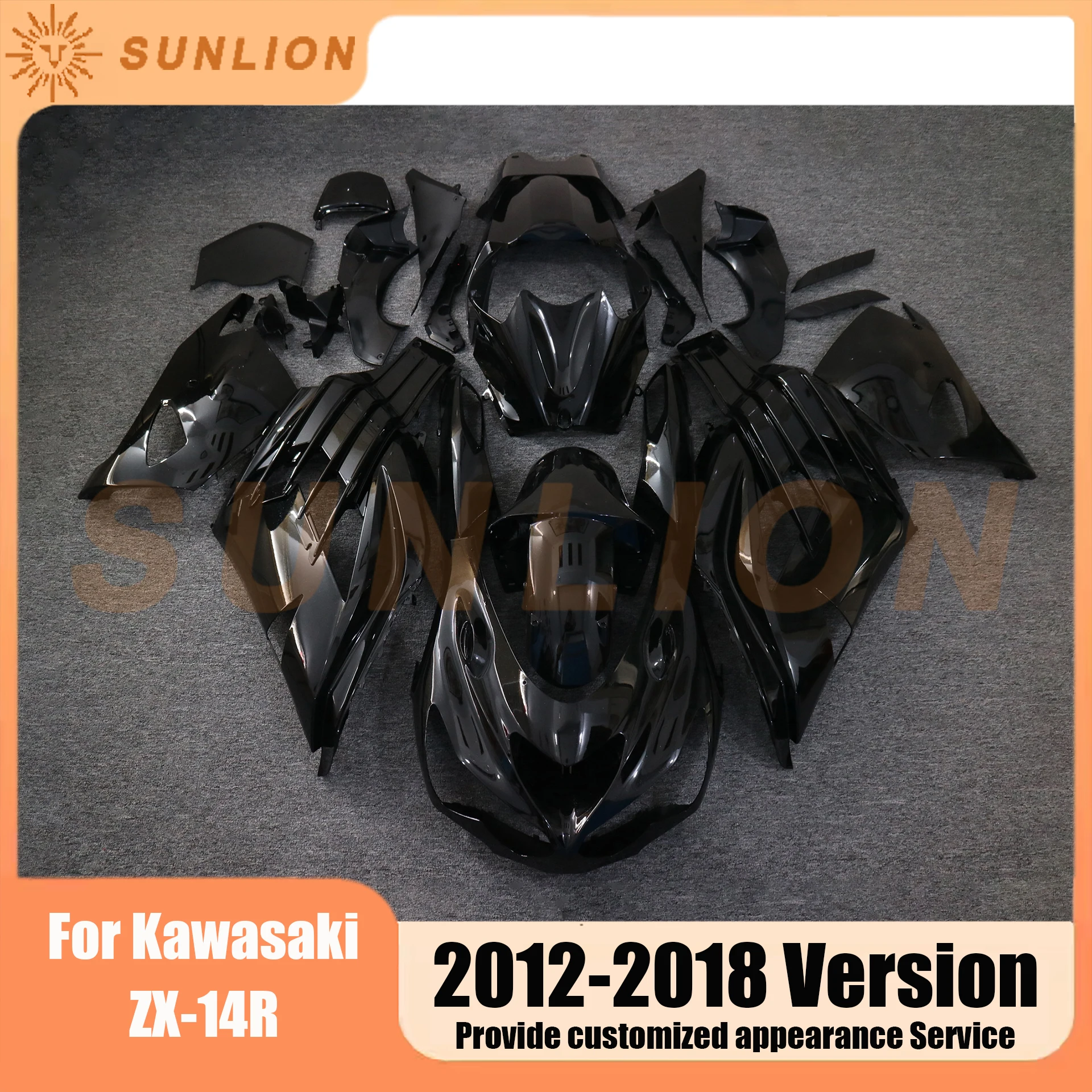 For Kawasaki ZX-14R 2012 - 2018 Fairings Full Motorcycle Kit For Kawasaki ZX14R Full Fairing Kit ABS Injection Molding Material