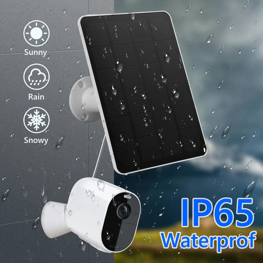 4W/6W Camera Solar Panel IP65 Waterproof Solar Panel Kit with 9.8ft Micro USB Cable for Arlo XL Spotlight/Essential Spotlight