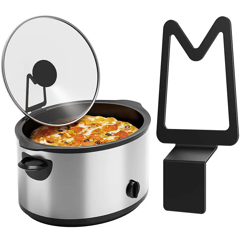 Hands-free Stable anti-slip design Pot lid rack for slow-coo
