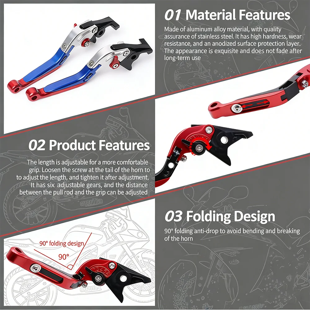 For Z125 Z125 2015-Present Clutch Lever Brake Lever Foldable Handle Lever Motorcycle Accessories Part