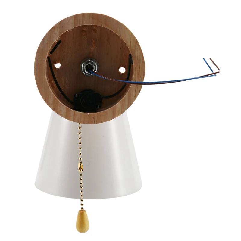 الشمال خشبية الجدار مصباح السرير الجدار مصباح الشمعدان الجدار الخفيفة لغرفة النوم الممر مع البريدي التبديل للتدوير بحرية (أبيض)-A21I #3