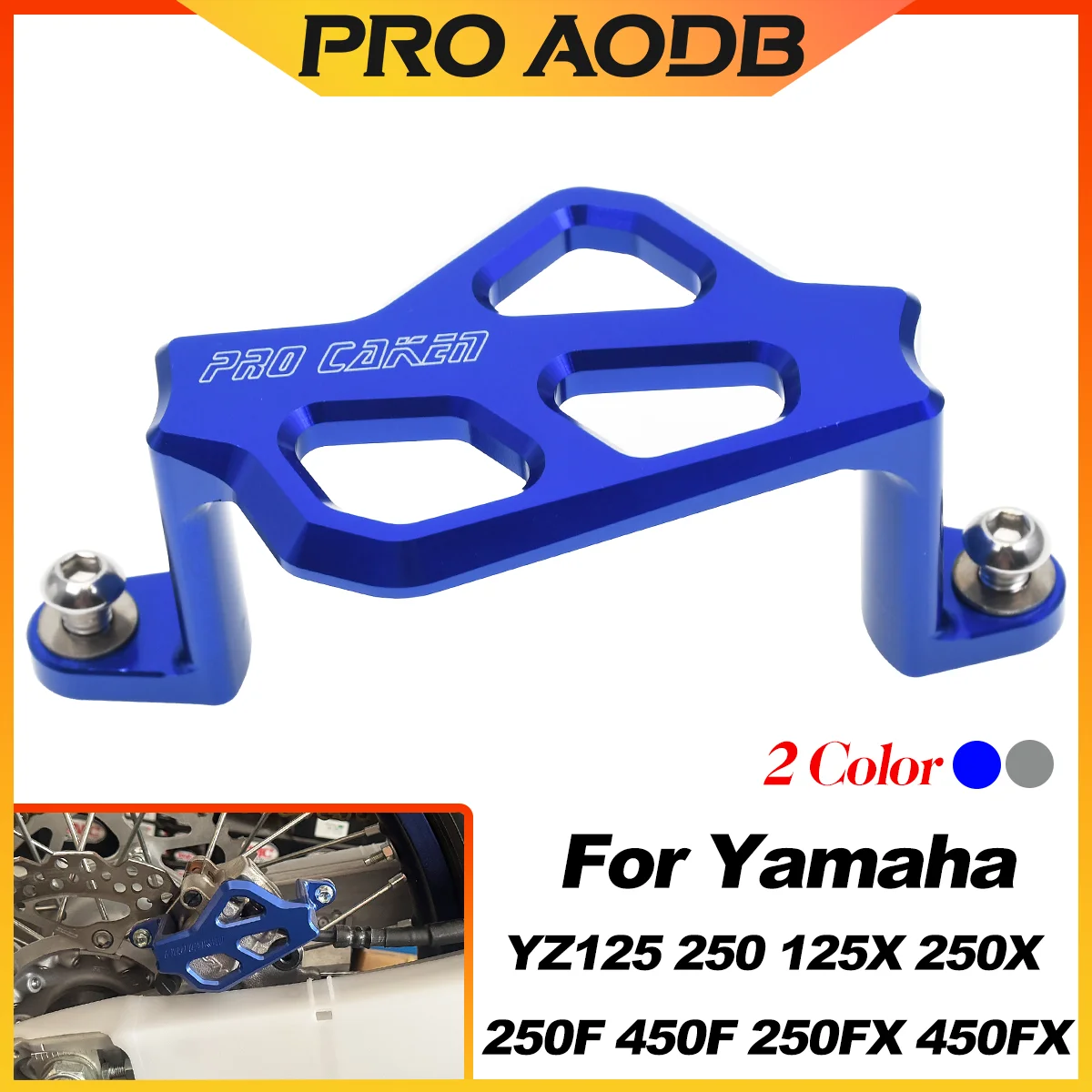 ฝาครอบป้องกันคาลิปเปอร์เบรกหลัง CNC สำหรับ Yamaha YZ125 YZ250X YZ250 YZ250F YZ250X YZ450F YZ450FX 50TH MONSTER 2006-2024