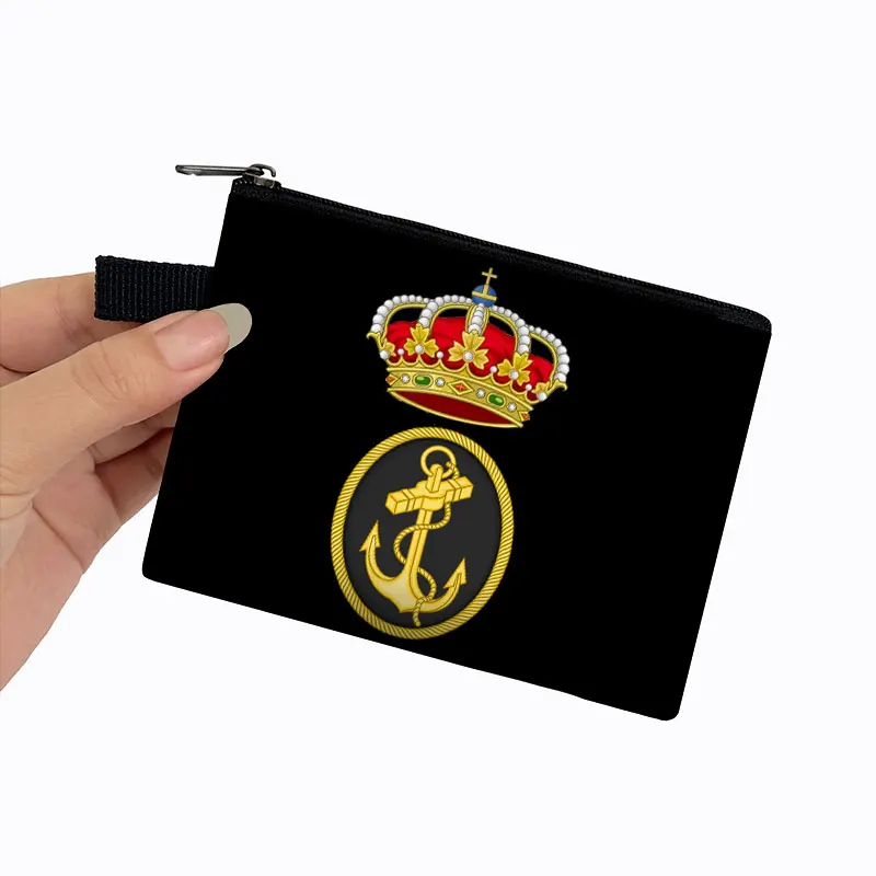 Spanish Legion Espanola Flag Coin Purse Navy Armada Wallet Credit Card Money Bag Key Earphones Holder Small Clutch Coin Bag Gift