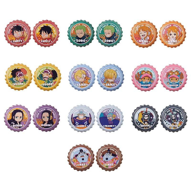 

MINISO One Piece Captain's Hat Series Micro Badge Fridge Magnet Blind Box Decoration Gift Zoro