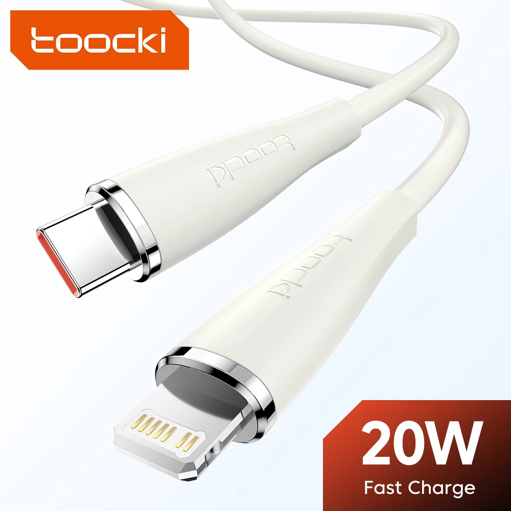 Toocki 2.4A USB C Lighting Cable PD 20W Fast Charging for iPhone 14 13 12 11 Pro Max 8 7 Plus iPad Type C to Lighting Cable Data