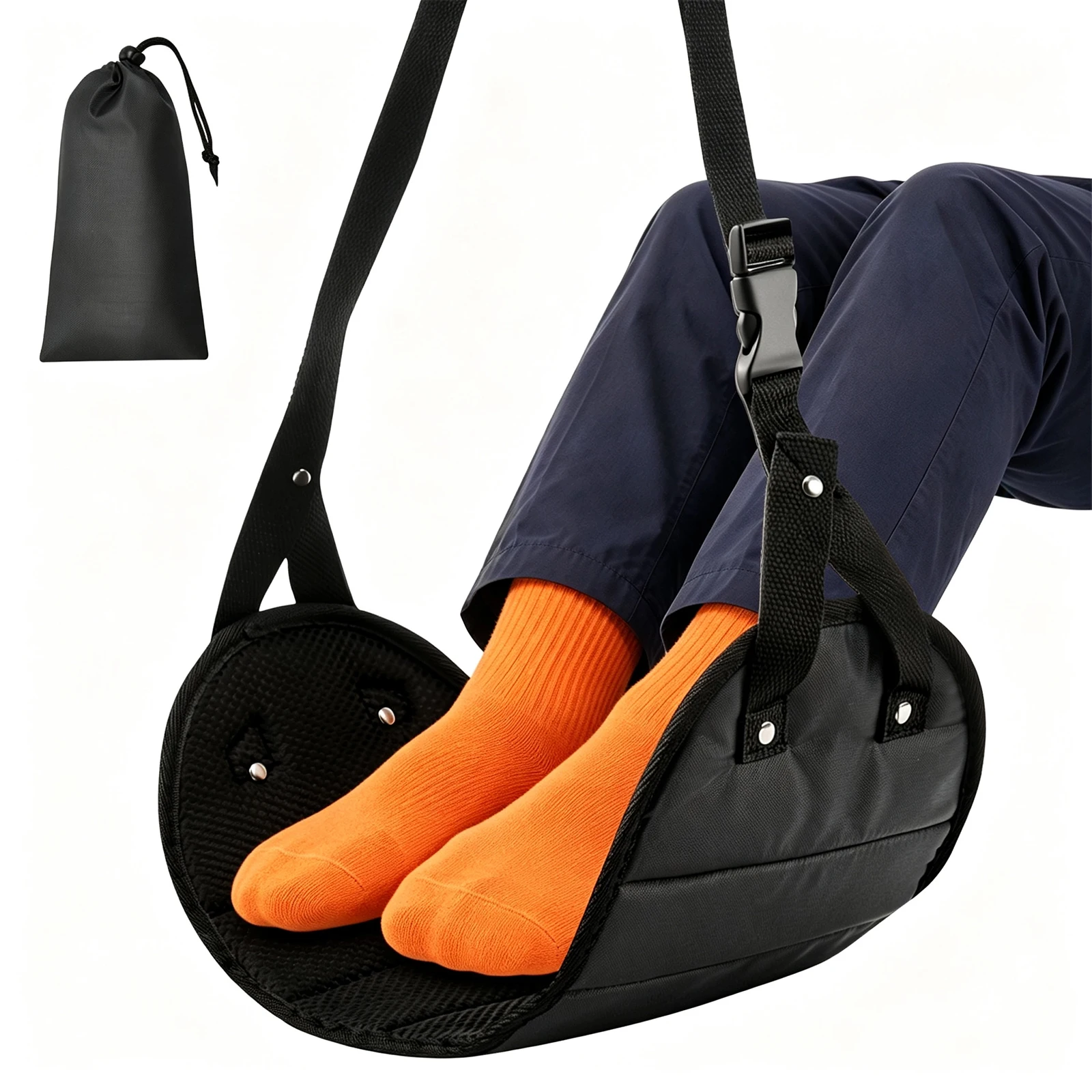 Airplane Footrest Adjustable Foot Hammocks Office Hanging Leg Support Foot Pad Hammocks Car Airplane Travel Essentials Accessory