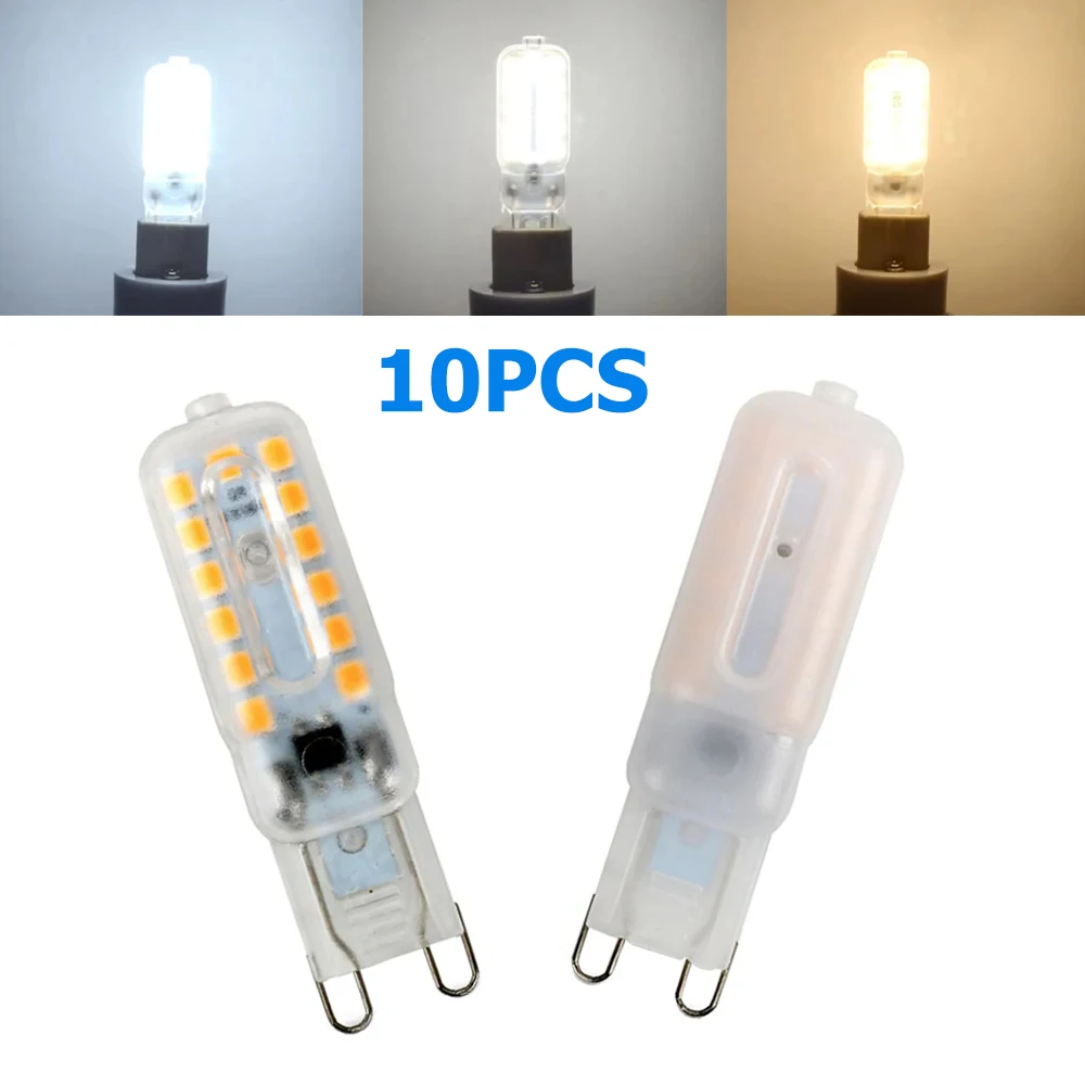 

10PCS G9 Led Silicone Lamp 7W Light 220V Warm White 3000K Milky Shell 2835Smd Chip Bulb Lighting Home 360° Decoration Bulbs