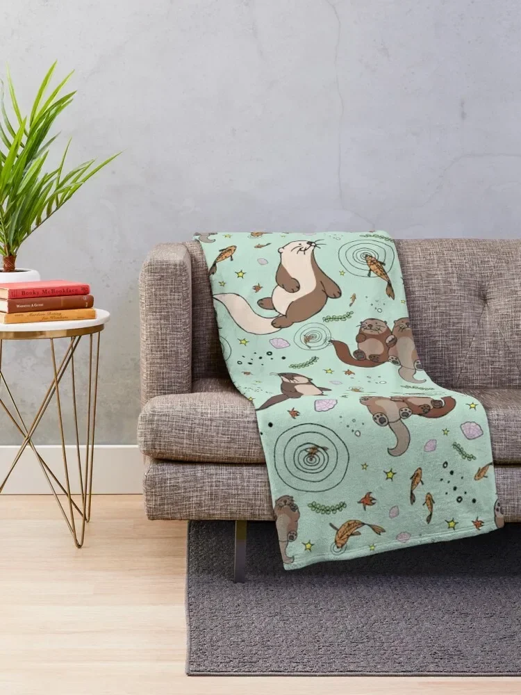 Sea Otters Throw Blanket Thermal Extra Large Throw christmas gifts Blankets