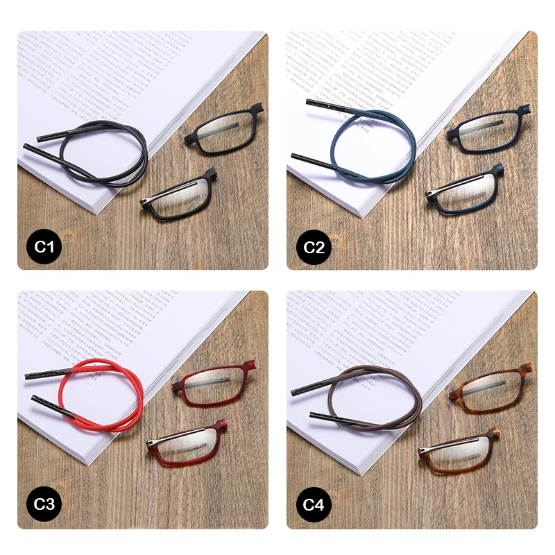 DML Ultralight Reading Glasses Menr Reading Glasses Hanging Stretch Women Anti-fatigue Presbyopia Unise Glasses Diopter +1.5+4.0