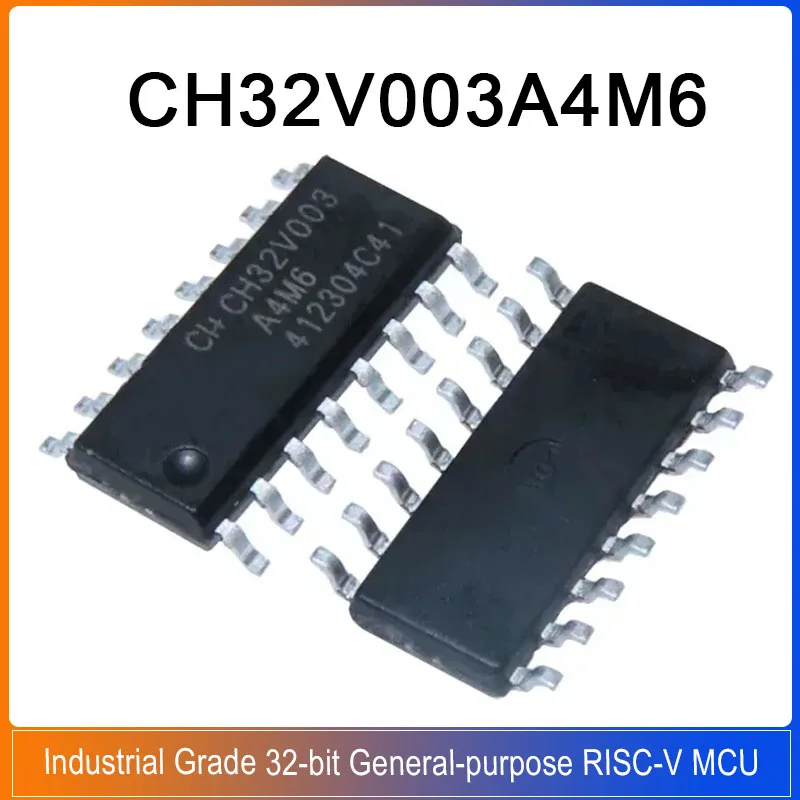 10-100PCS CH32V003A4M6 SOP16 New Original  CH32 V003A4M6  CH32V003 A4M6 Industrial Grade 32-bit General-purpose RISC-V MCU