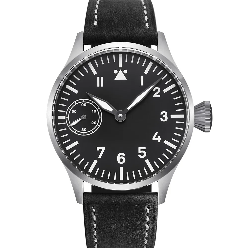 

Механические часы Corgeut 43 мм с ручным заводом, 17 камней, механизм 6497, модные кожаные спортивные светящиеся мужские часы класса люкс ST36