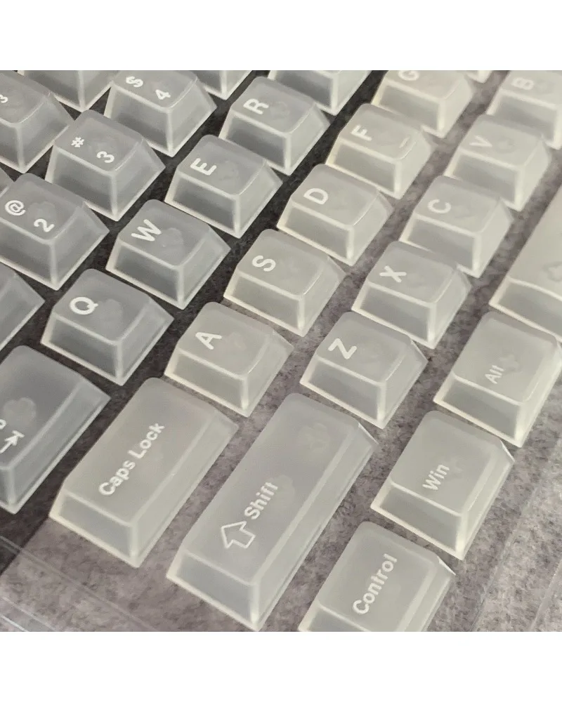 Keycap Original factory height PC fog penetration process Simple adaptation Rog Mage white fog keycap engraving