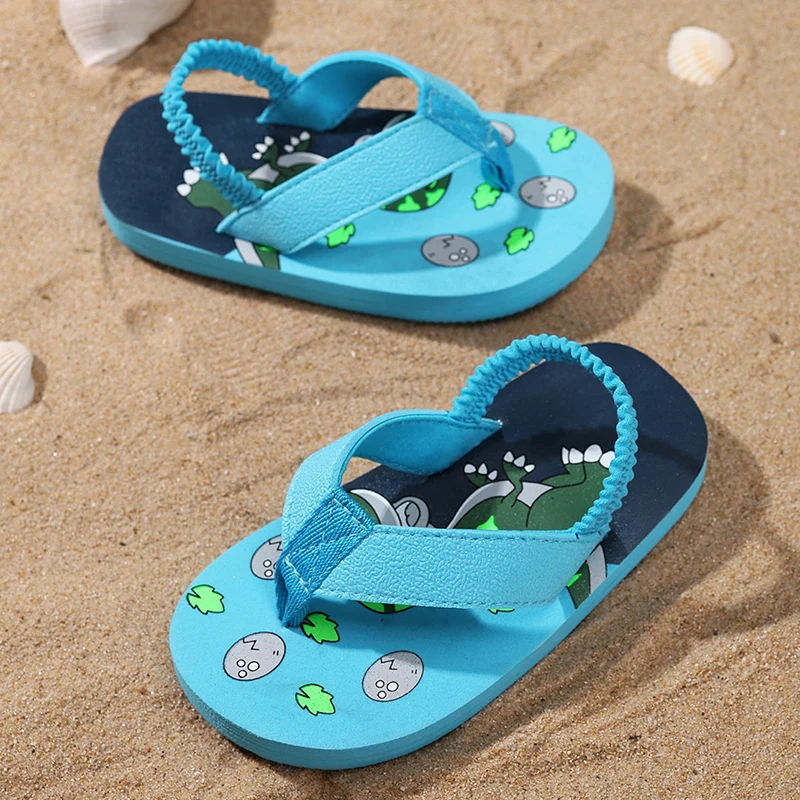 New 2026 Summer Kids Slippers Holiday Children Beach Shoes Girls Flip Flops Cute Slippers For Toddler Flip Flops Elastic Band - view 5