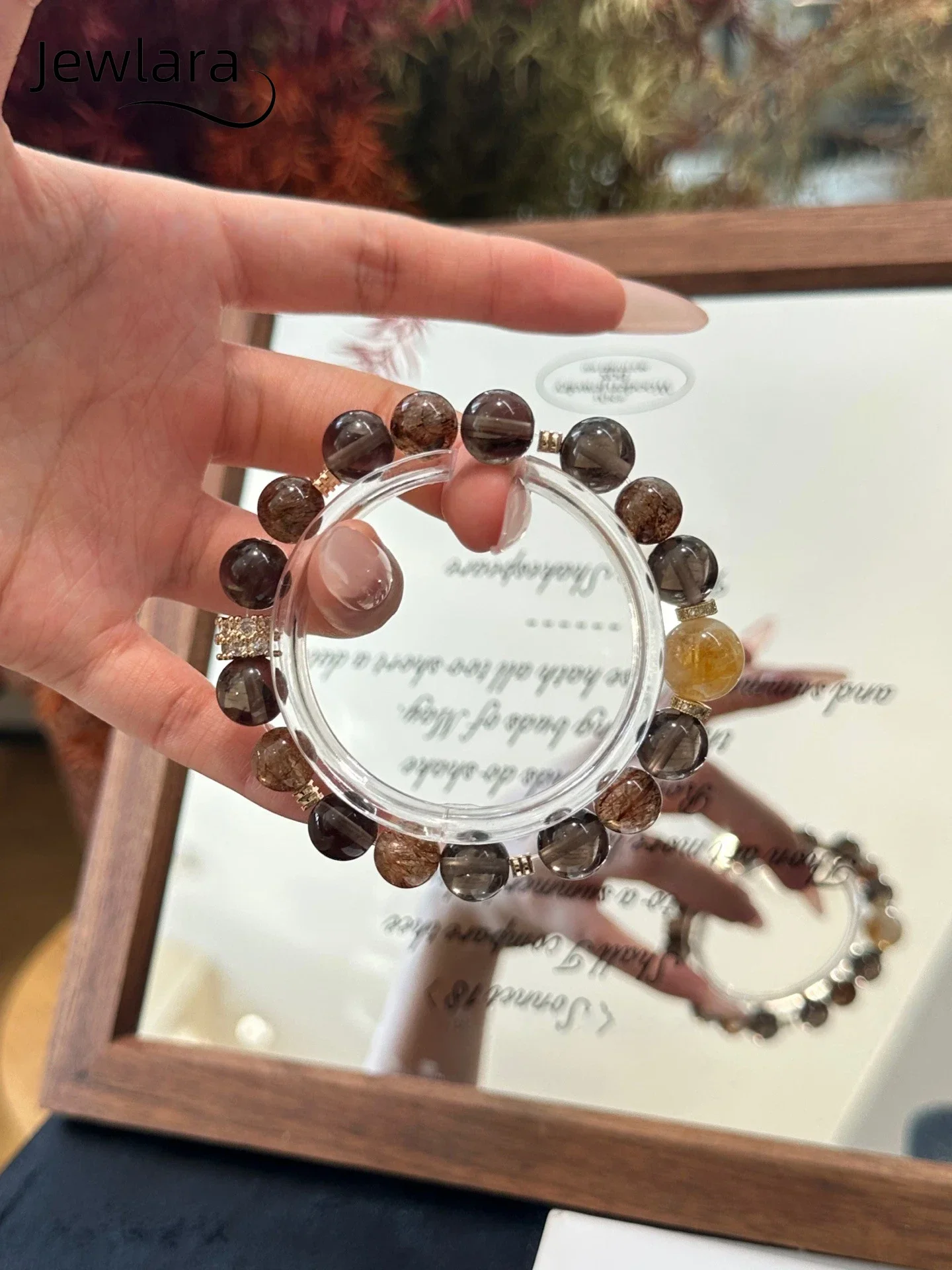 

JEWLARA Jewelry Natural Citrine Yellow Tower Crystal Tea Crystal Golden Tiger Eye Golden Bar Versatile DIY Crystal Women's Brace