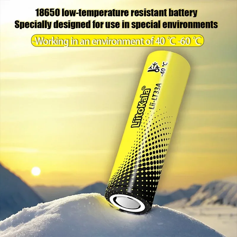 2PCS LiitoKala Lii-LT33A 18650 3300mah 3.7V Rechargeable Battery for -40° Low-temperature battery