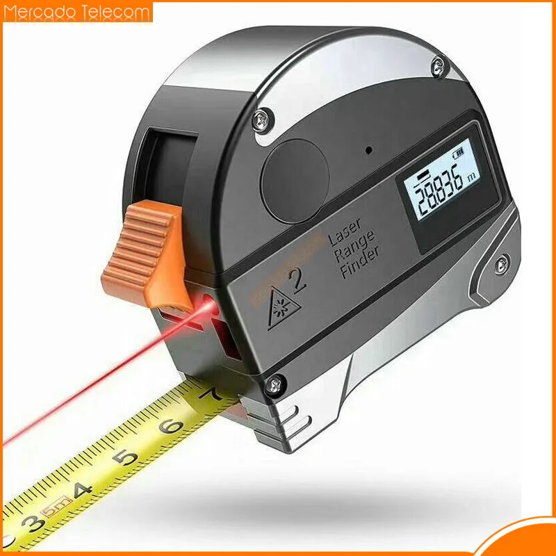 

2 In 1 Rangefinder 5m Tape Measure Ruler LCD Display Distance Meter Building Measurement Device Area Volume Surveying Device