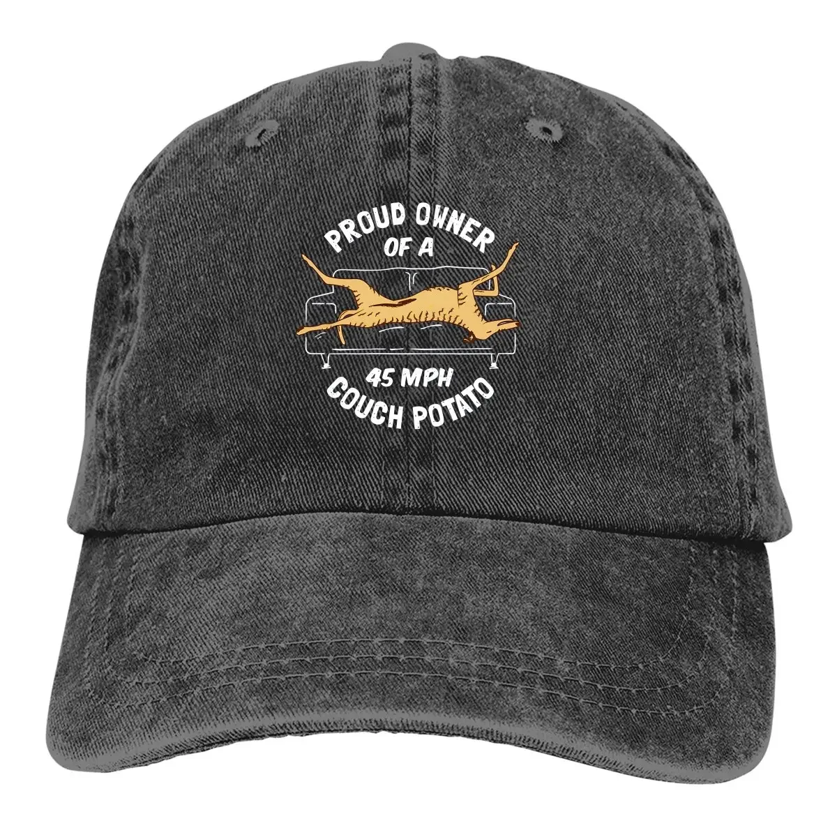 Proud Owner Of A 45MPH Couch Potato Baseball Cap Men Hats Women Visor Protection Snapback Greyhound Caps