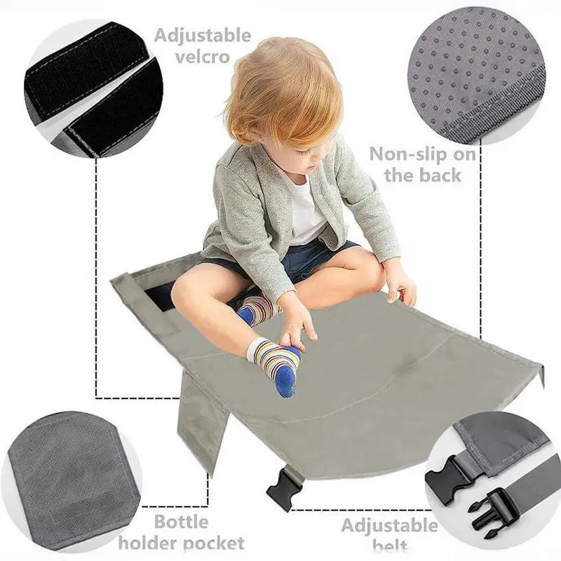 Prolongateur de siège d'avion pour enfants, lit d'avion pliable, aide-pied portable pour voyage, aide-jambe