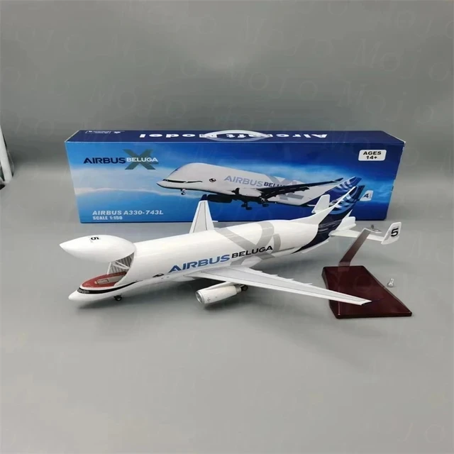 Modelo de avião grande em escala 1:150 Airbus Beluga A300-600ST