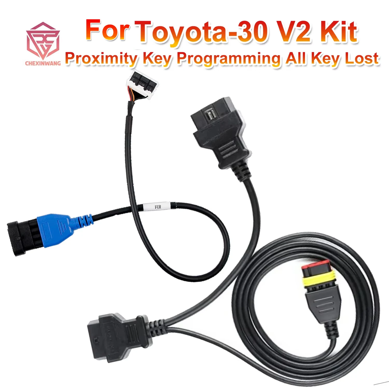 OBDStar for Toyota 30 V2 Kit Including CAN Direct Cable and for Toyota-30 Pin V2 Cable for 4A 8A BA All Key Lost