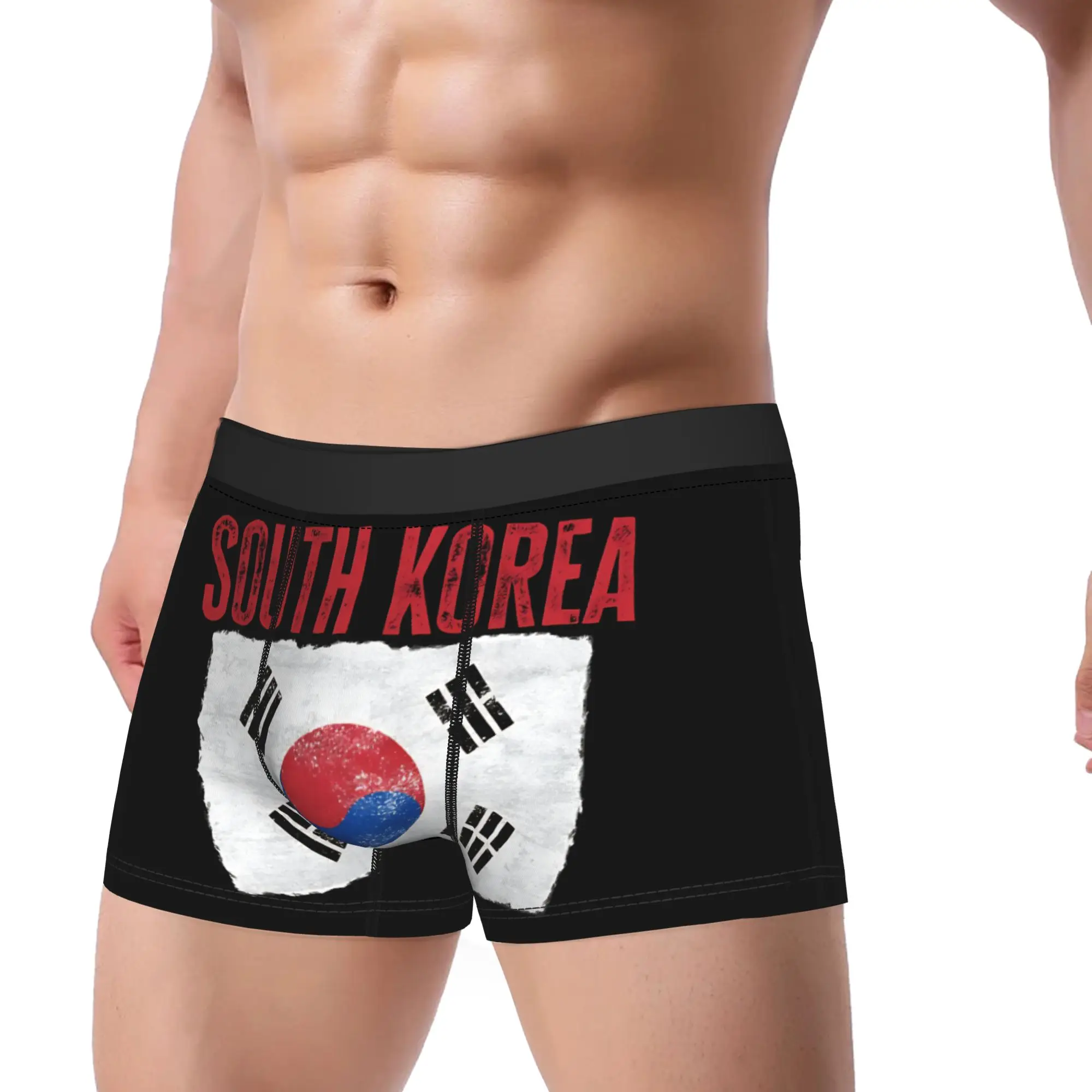South Korea Flag Boxer Brief  Underwear Hot Sale Man Soft Trend Boxershorts Printing Oversize Panties
