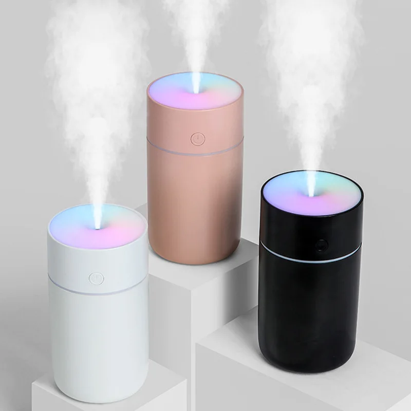 Humidificador colorido inalámbrico con carga USB para coche, Mini atomizador de aire, máquina de aromaterapia, difusor de aceites esenciales