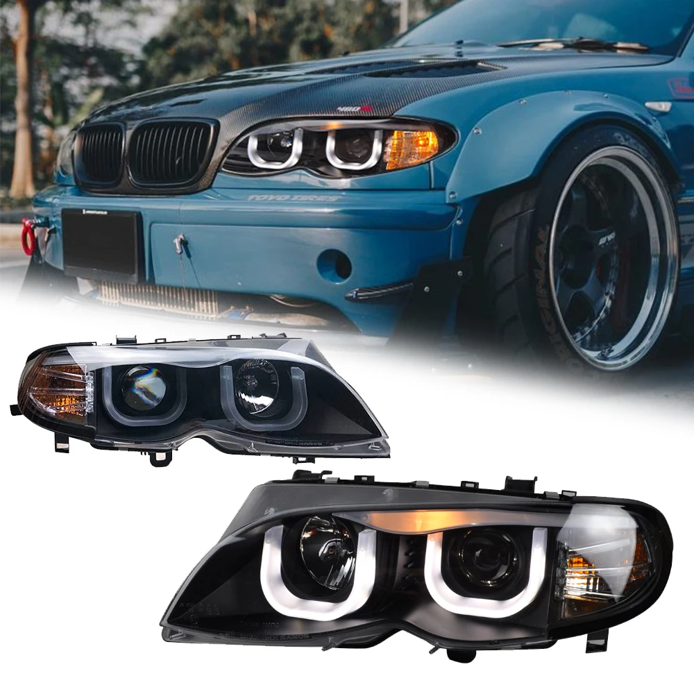 LED HeadLights for BMW 3 series E46 4 doors 02-06 upgrade led DRL Car head lamp Assembly Signal Auto Accessories Modified Lamp