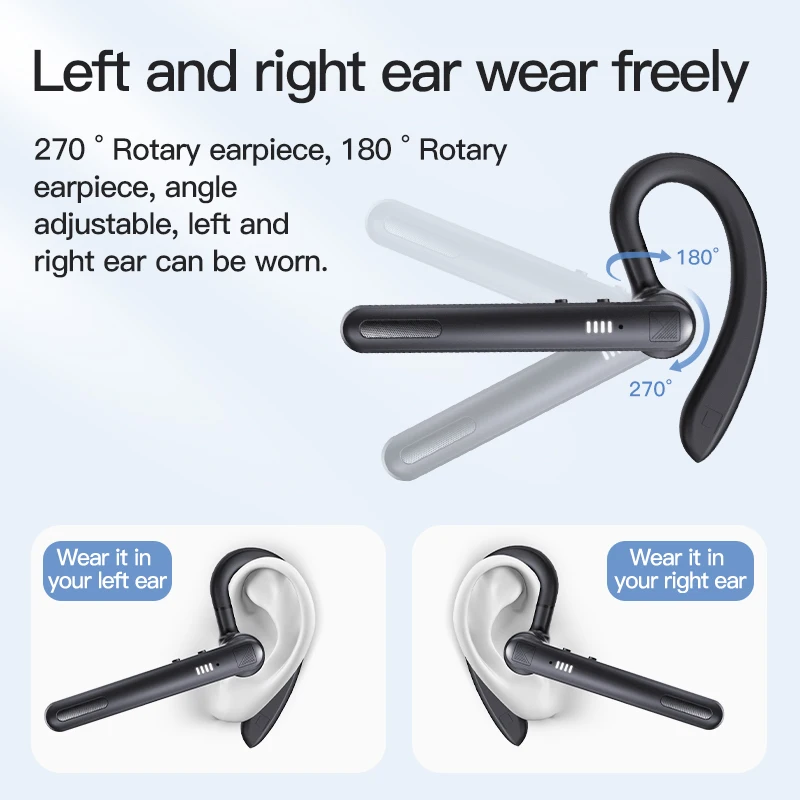 2024 I più nuovi auricolari wireless K10 5.0 Cuffie Bluetooth con cancellazione del rumore Cuffie da lavoro con doppio microfono per tutti gli smartphone