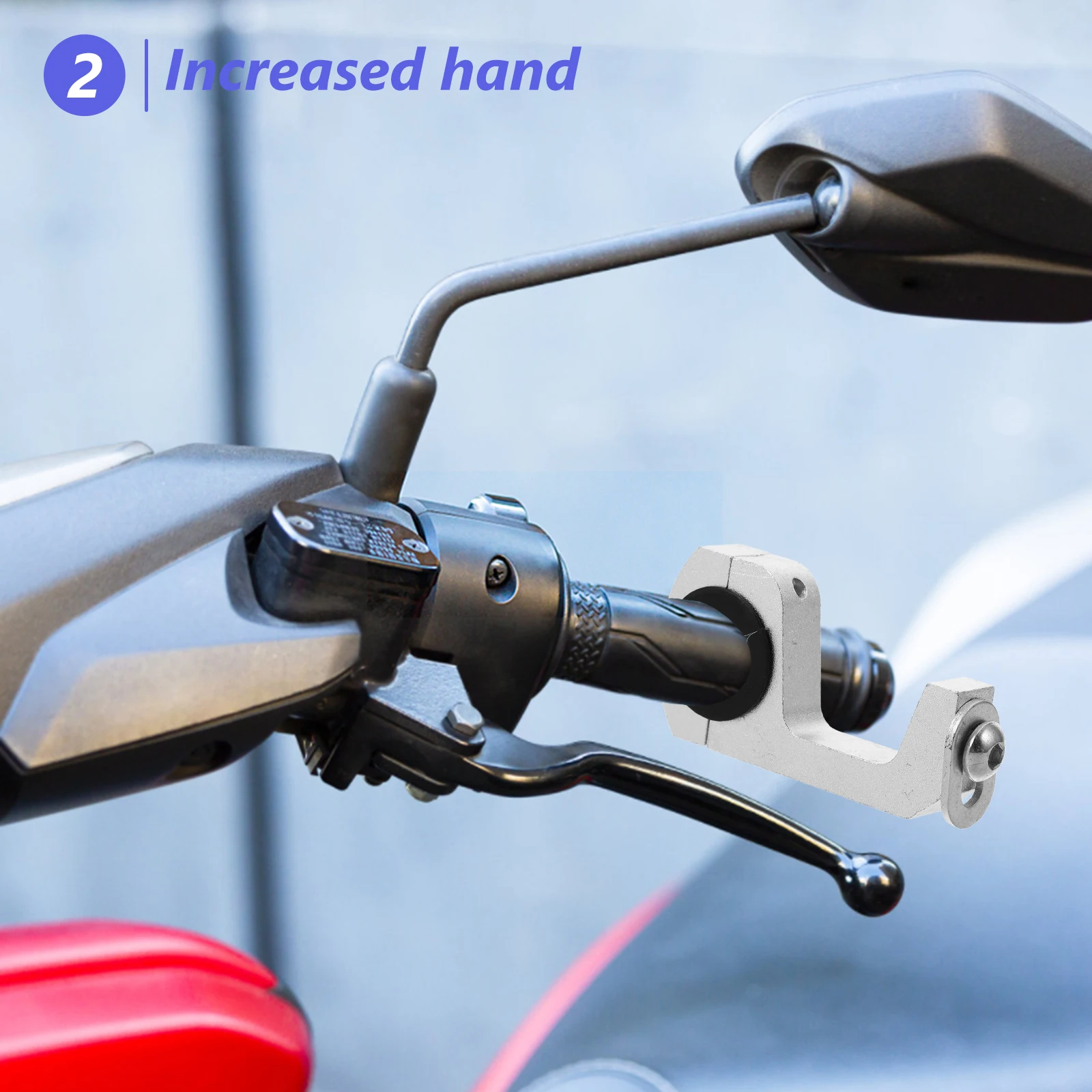 

22/28MM Variable Diameter Handlebar Handguard Bracket Kit Motorcycle Mount Silver Universal Accessories Durable