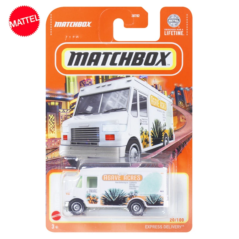 Original Mattel Matchbox Car 1/64 Metal Diecast Agave Acres Express Delivery Vehicle Model Toys for Boy Collection Birthday Gift