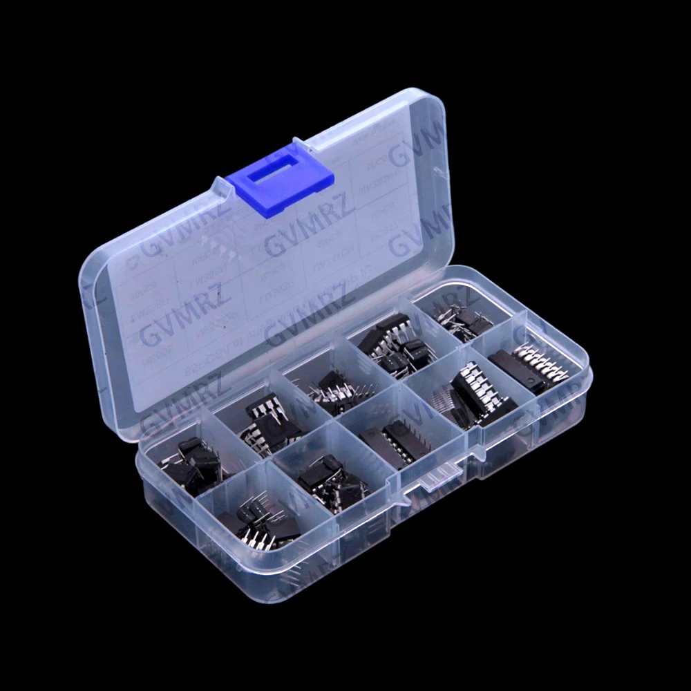 10Values LM324 NE555 LM324 ​​85PCS Integrated Circuit  LM358 Chip IC Kit DIP NE555 Single Precision Timer LM386 PC817 Component
