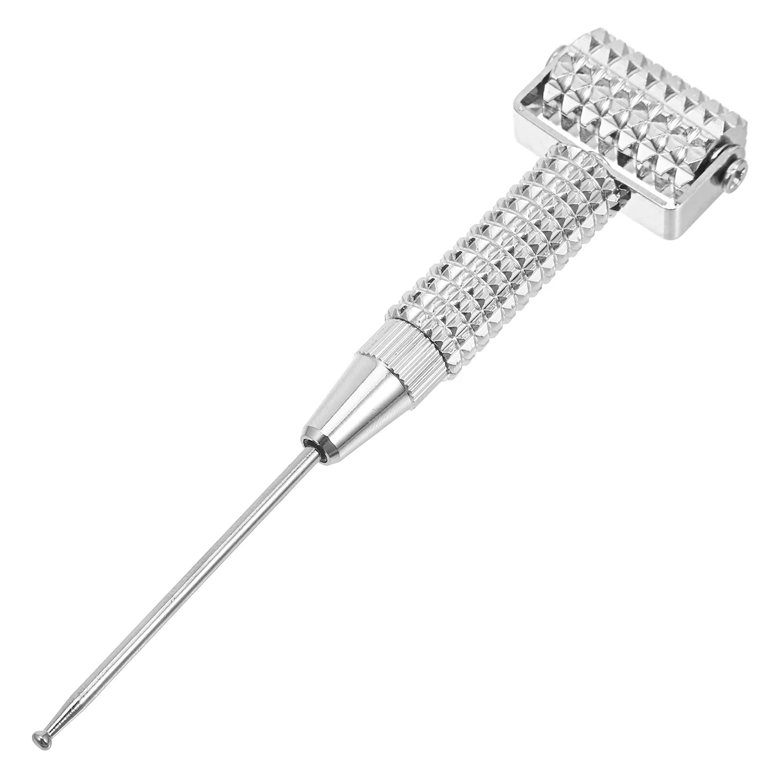 

Silver Ear Massage Acupuncture Probe with Spring for Buffered Strength Suitable for Both Clinic and Household Use