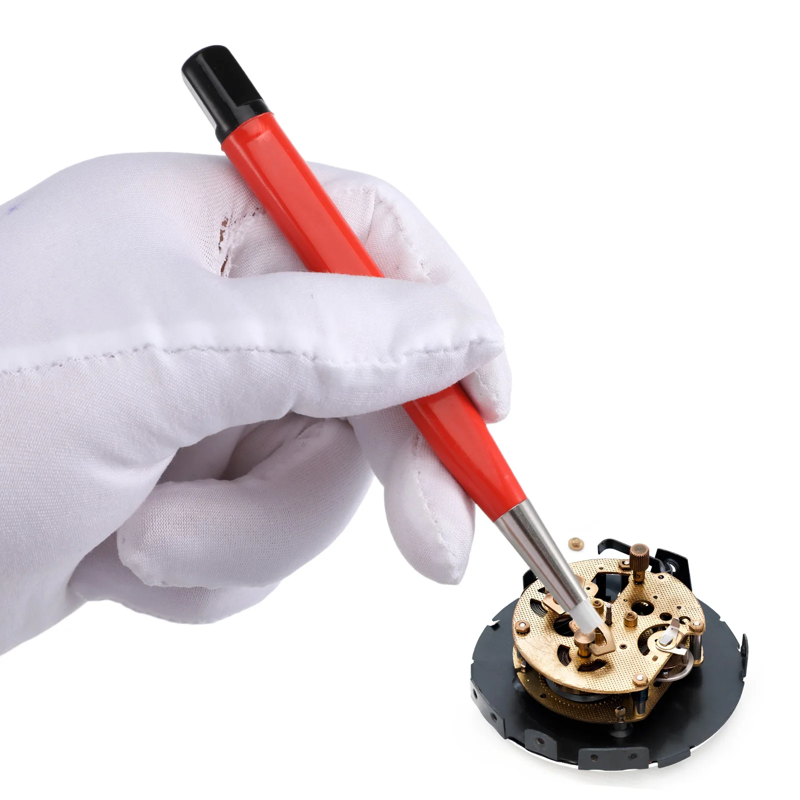 Pluma de limpieza para reloj, suministros de mantenimiento de instrumentos de precisión, cepillo de fibra de vidrio duradero, eliminador de óxido, pulido de joyas