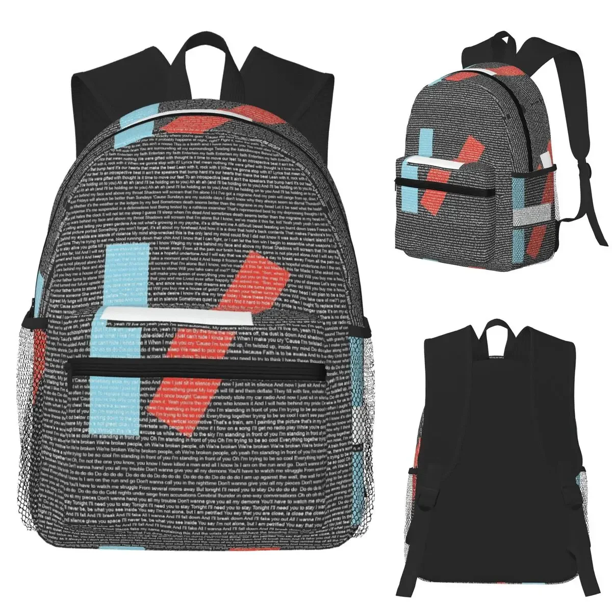 Twenty One Pilots Student Backpack School Bag Hiking Travel Daypack for Men Women Fashion Bookbag Shoulder Bags
