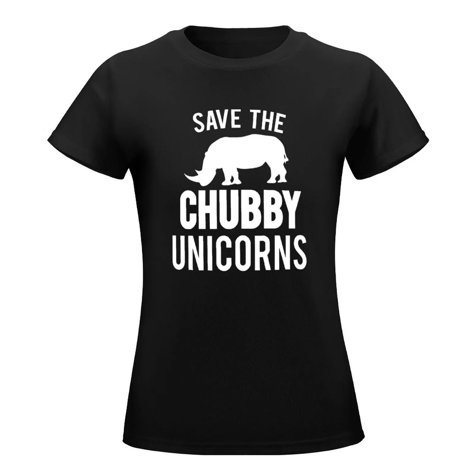 Save The Chubby Unicorn T-Shirt tops korean fashion t-shirts for Women loose fit