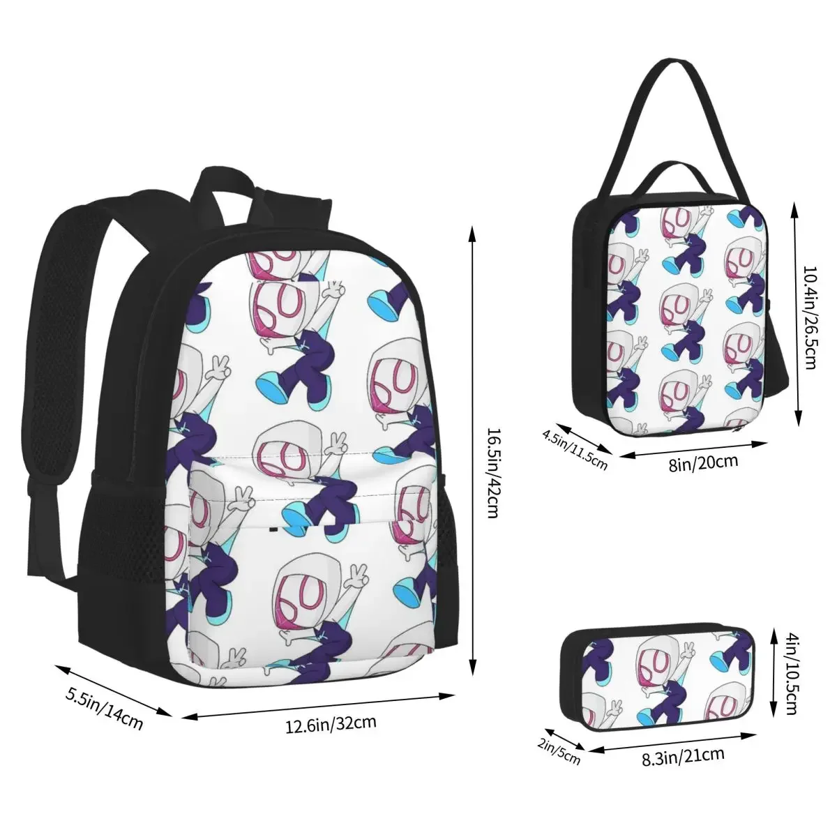 Sacs à dos Spider mesurost pour enfants, sac à livres pour garçons et filles, sacs d'école pour enfants, sac à dos de dessin animé pour enfants, sac à lunch, sac à stylos, ensemble de 3 pièces