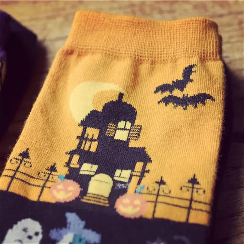 Custom Wine Socks Autumn Spring Fall 2023 New Dobby Halloween Sock Funny Women Socks Novelty Cool Socks Christmas Gift for Girls