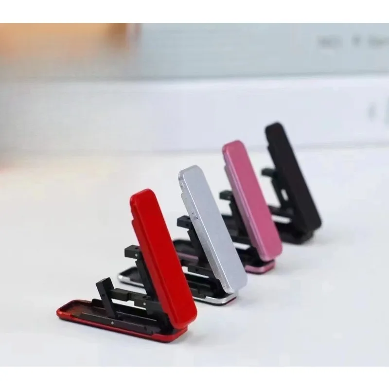random color1pcs Creative Mini Foldable Phone Holder Portable Adhesive Back Desktop Stand Universal Foldable Tablet Bracket