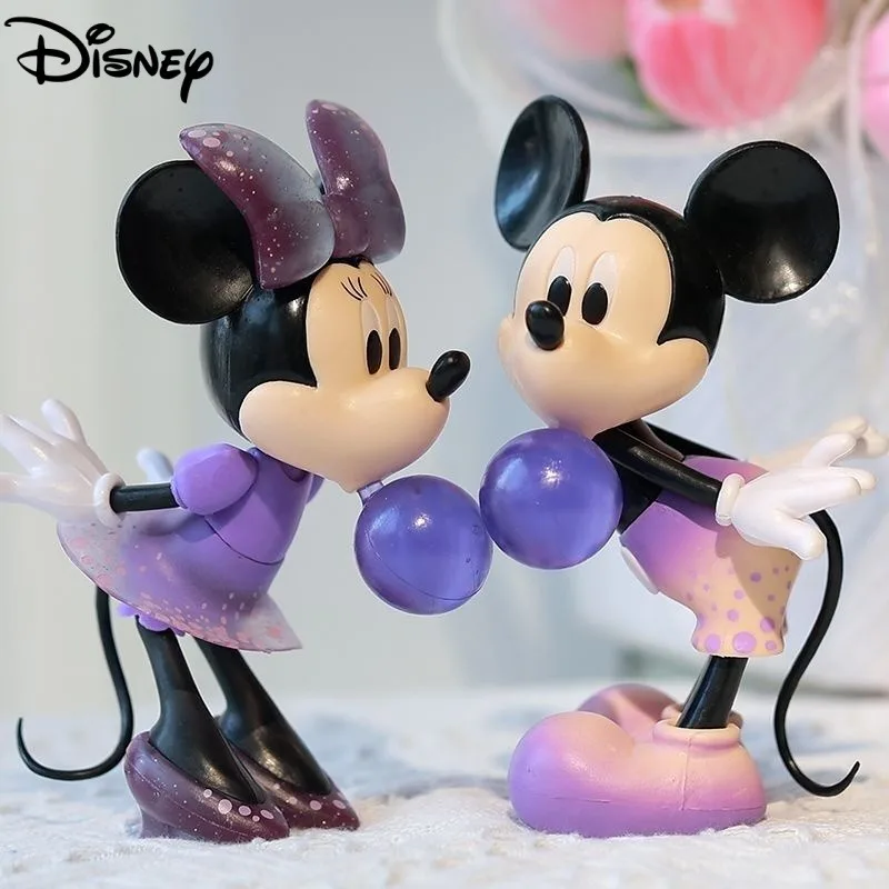 

Милая фигурка с Микки и Минни из мультфильма Диснея, пара, модное персонализированное креативное украшение для рабочего стола, новый свадебный подарок