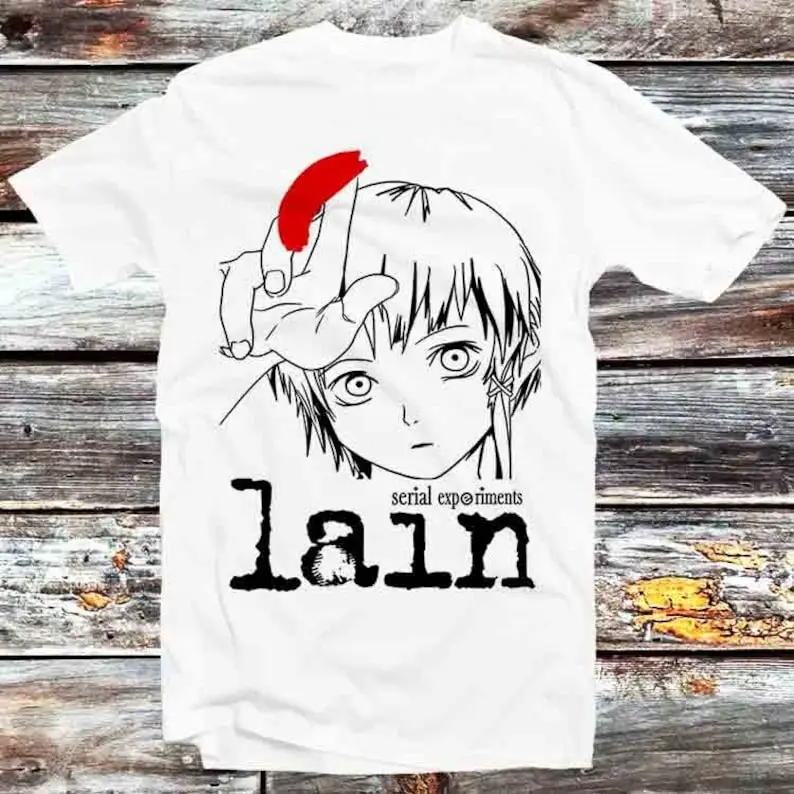 

Lain Serial Experiments Manga Anime T Shirt Vintage Retro Cool Gift Mens Womens Unisex Cartoon Anime Top Tee B407